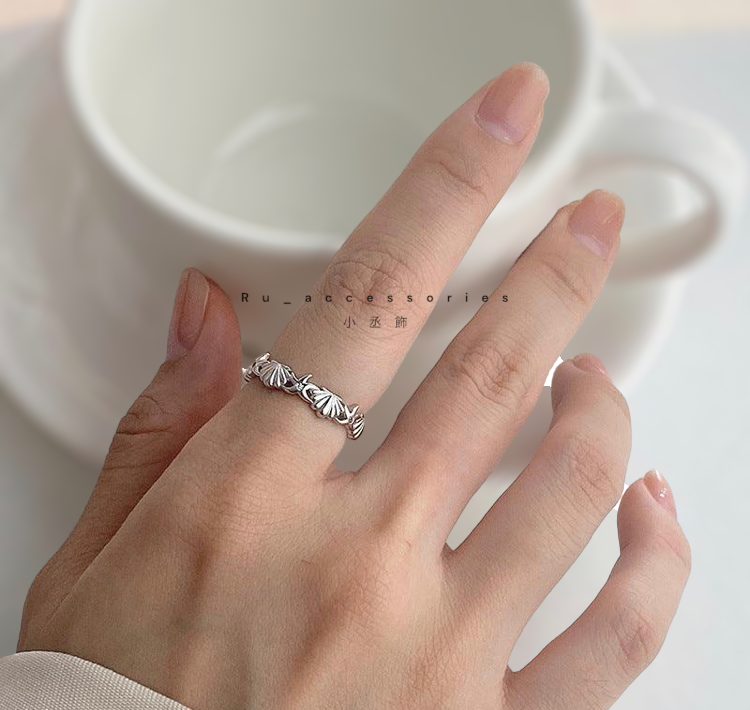 浪漫貝殼星開口戒 $404