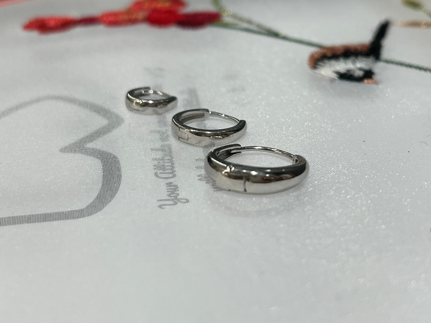 小丞飾 漸層素圈耳環 12mm 10mm 7mm #138