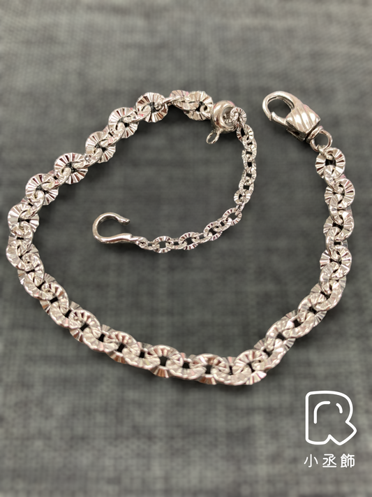 小丞飾 超質感鐳射重工切割橢圓手鍊 $890 長度16+5 公分 #79