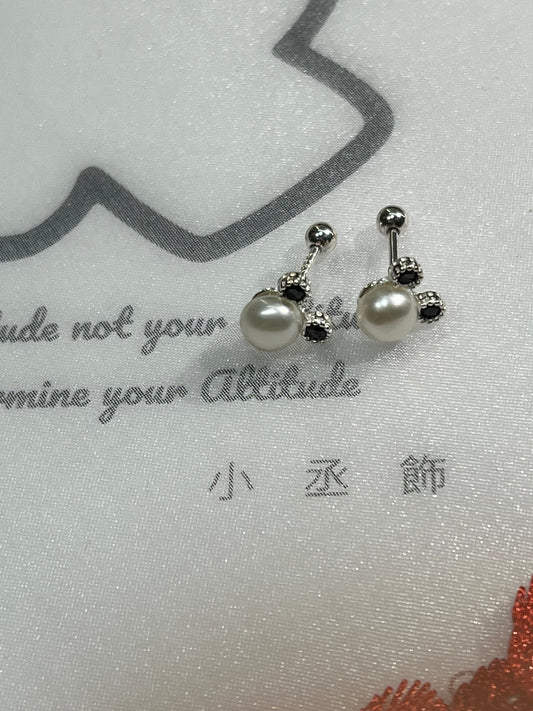小丞飾 韓國製造 米奇造形轉珠耳環 珠珠3mm 耳針7mm #112