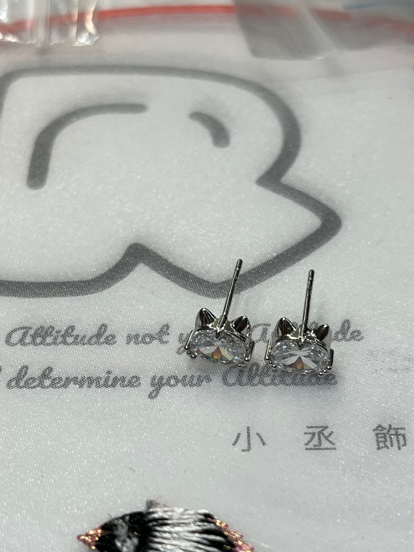 小丞飾 貓咪耳釘 $220 #144