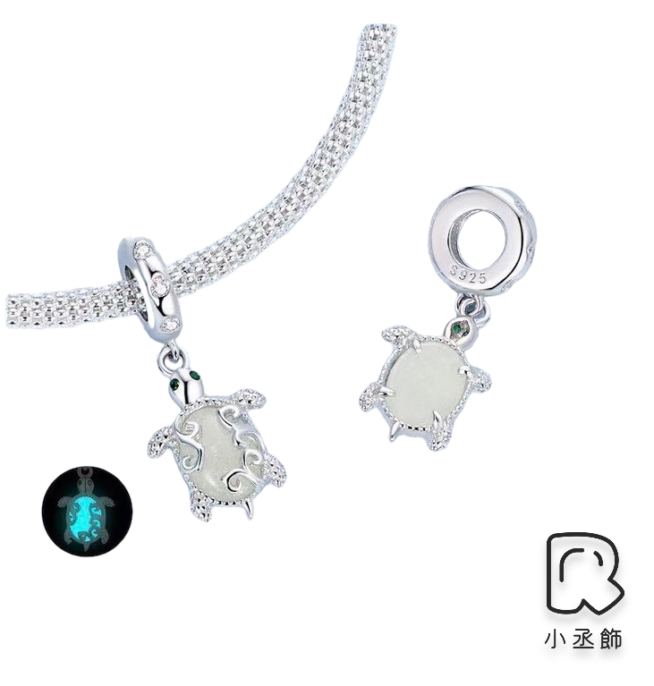 小丞飾 發光龜吊墜 耳釘 $340 #143