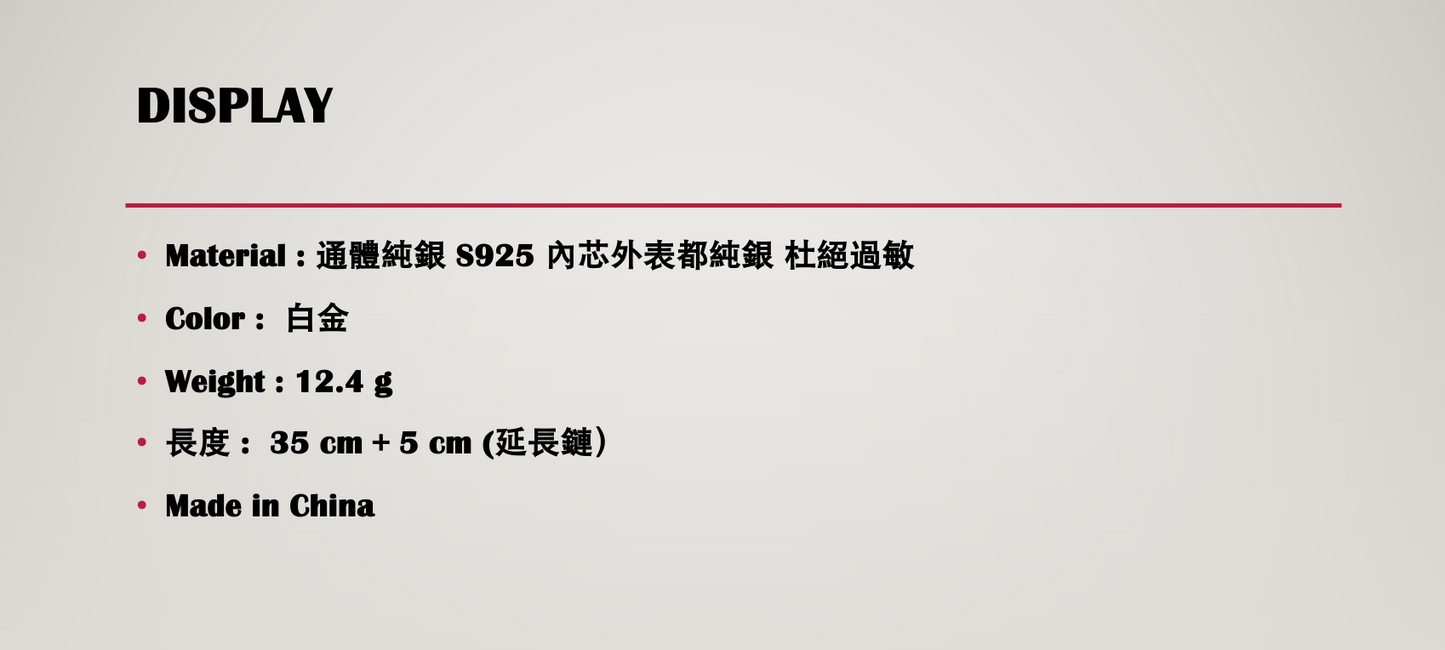 皮帶圓珠頸鏈 #10