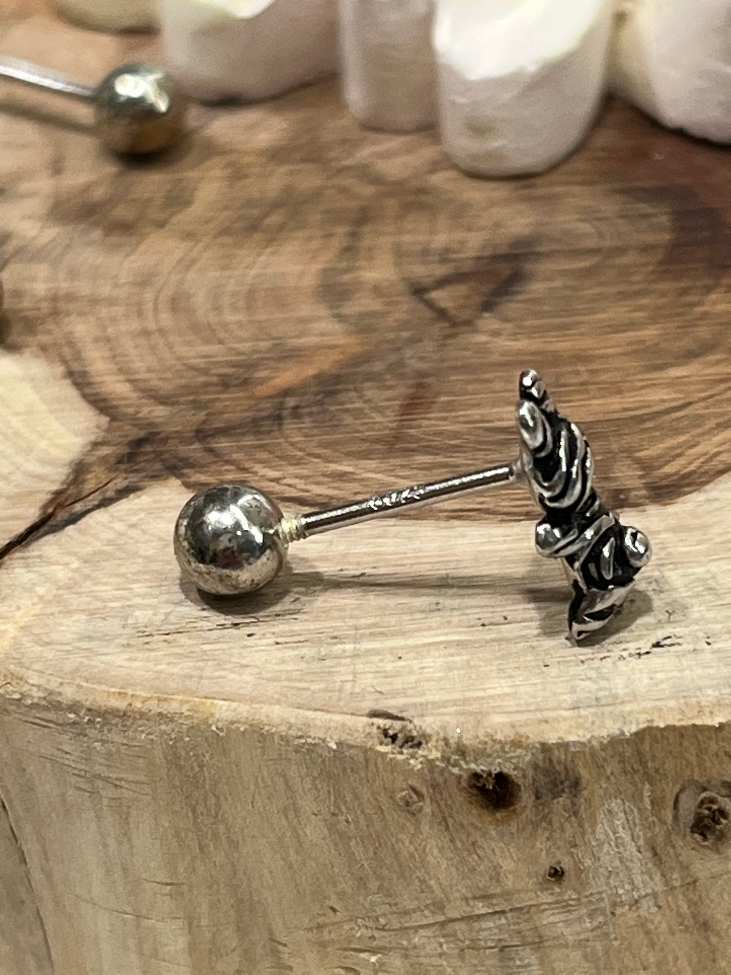 小丞飾 趴趴兔轉珠耳環 珠珠4mm 耳針8mm $290 #163