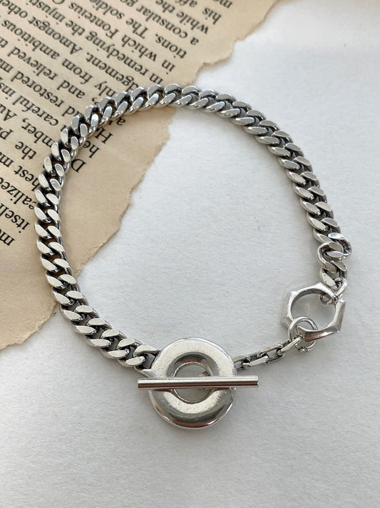 小丞飾 韓國🇰🇷生產製造💕💕好美的簡約韓國古巴OT 手鍊 14-17都適合$1590有現貨一條 #147