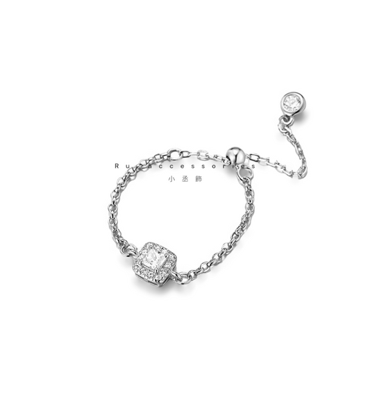 方鑽抽拉戒 #426