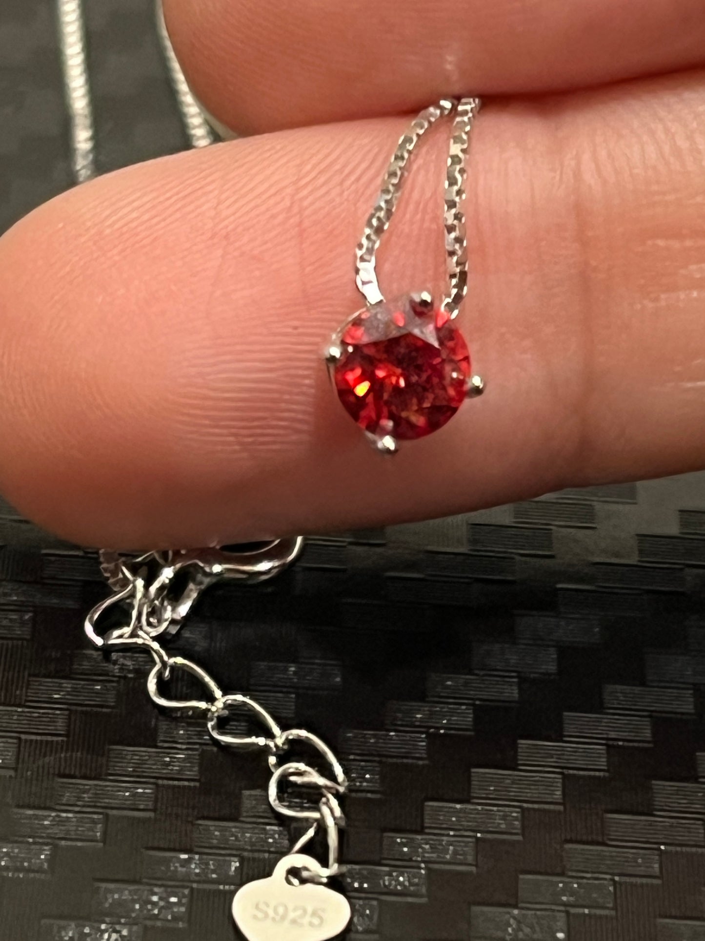 小丞飾-莫桑鑽-50分 紅鑽盒子鏈 40+5公分 N6031502