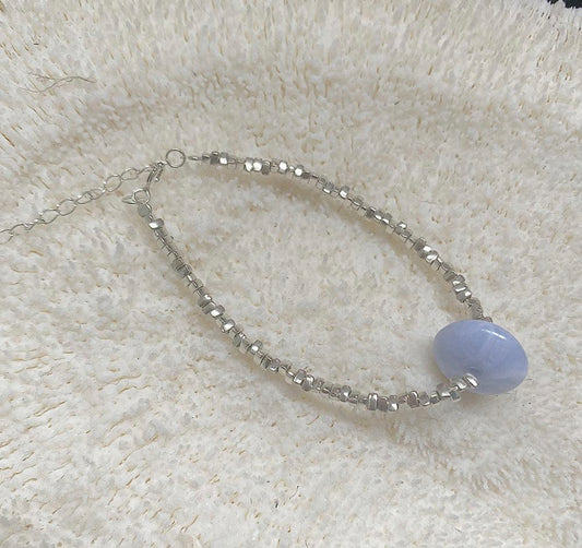 碎銀藍玉手鍊 #41