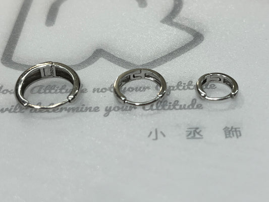 小丞飾 漸層素圈耳環 12mm 10mm 7mm #138