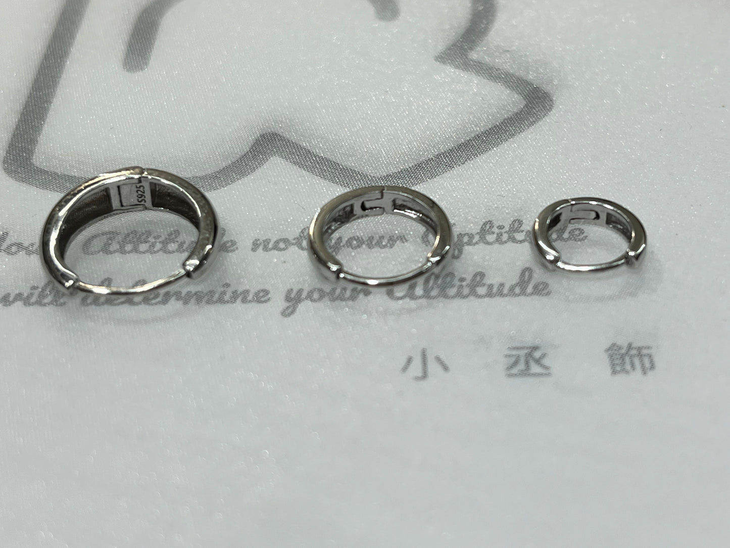 小丞飾 漸層素圈耳環 12mm 10mm 7mm #138