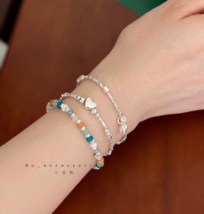 彩石圓珠手鍊 #54