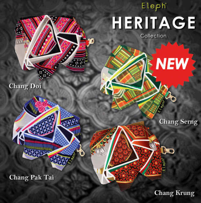 Eleph Herritage 泰國文化四色摺疊包- 大型(L) 中型(M)