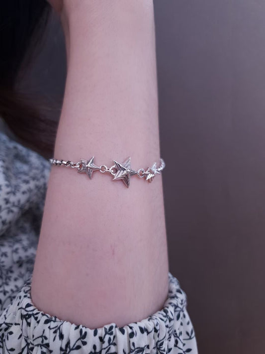 小丞飾 韓國🇰🇷飾品17+3公分重工復古五角星 手鍊$990 #137
