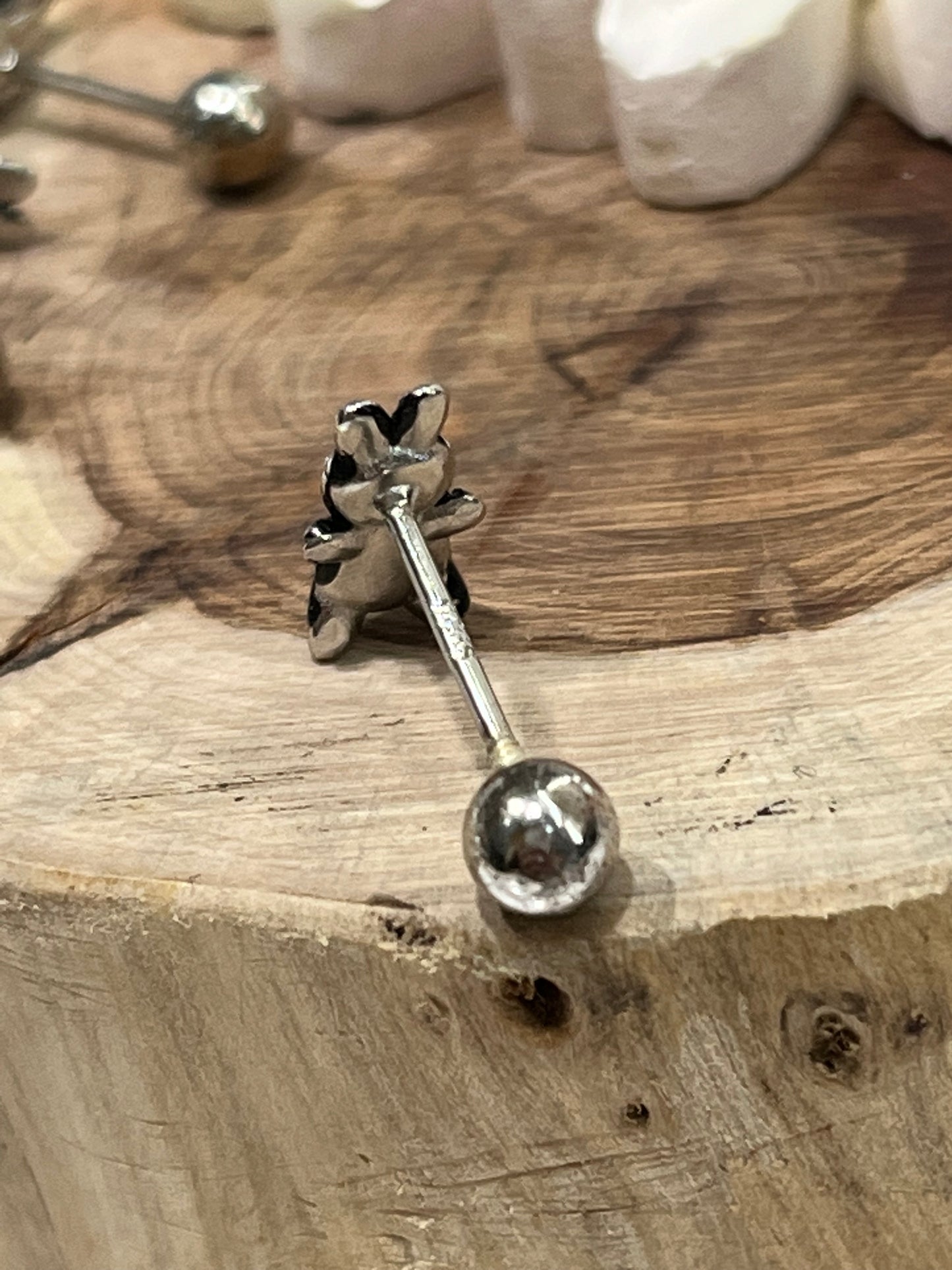 小丞飾 趴趴兔轉珠耳環 珠珠4mm 耳針8mm $290 #163