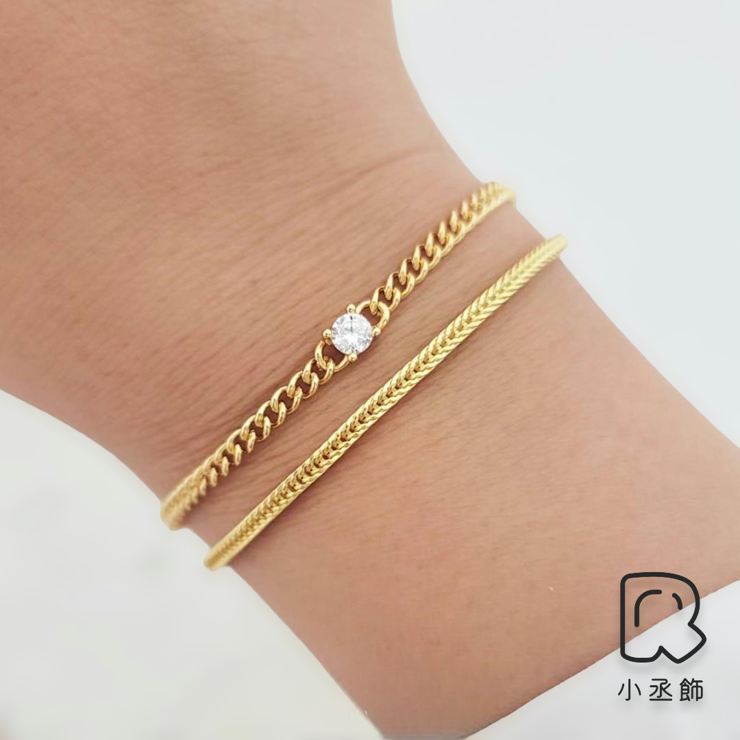 小丞飾-正韓D 通體全純銀s925正韓韓國生產製造 質感麥穗編製鏈條 金 銀 粉 三色 #76 超級美還可以交叉當辮子手鍊無敵美手鍊 16+3公分 $790官網搜尋🔍#76