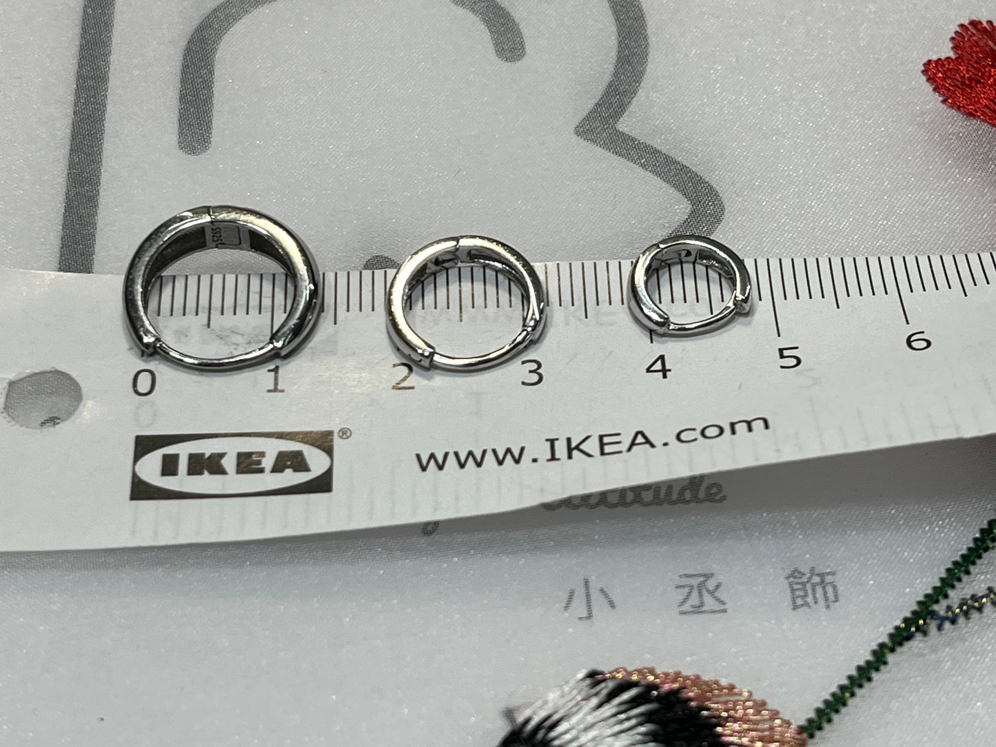 小丞飾 漸層素圈耳環 12mm 10mm 7mm #138