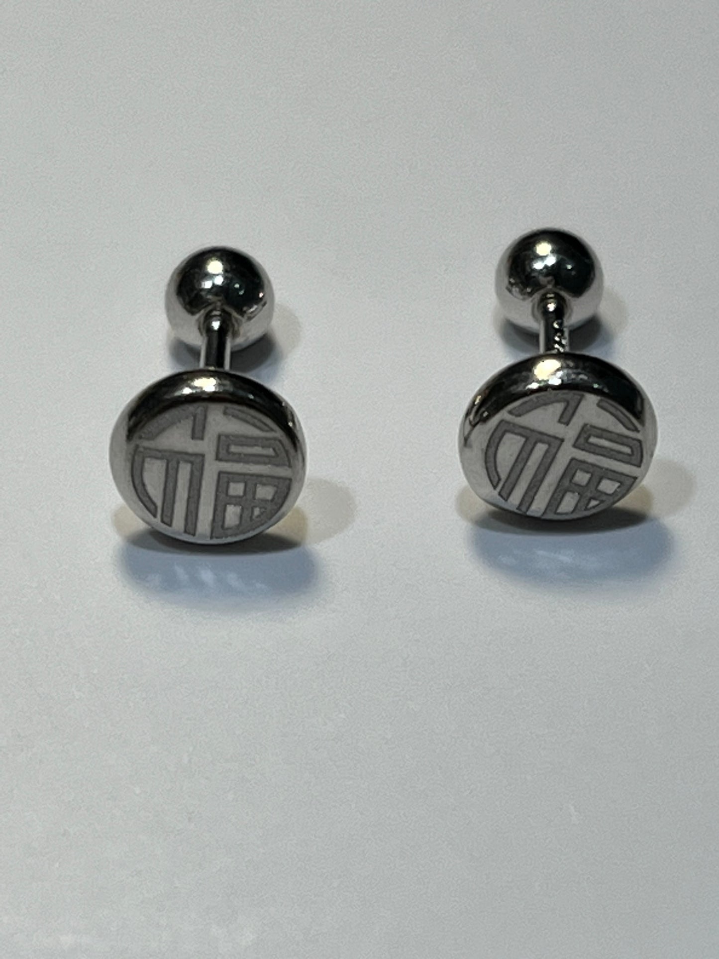 小丞飾 福字轉珠耳環 珠珠3mm 耳針6mm $250 #153