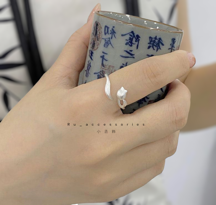 鬱金香可愛風開口戒#419