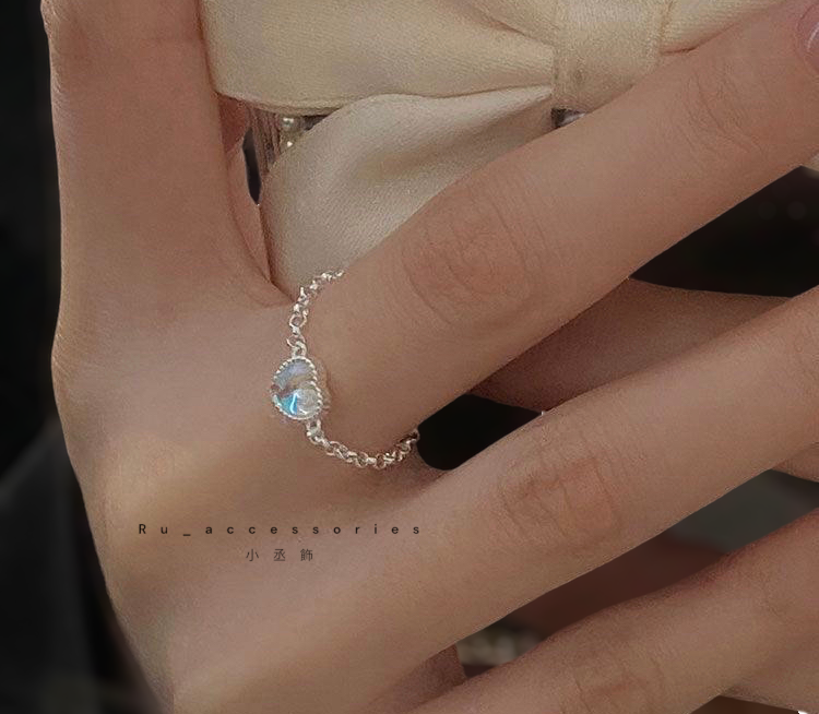 月光石抽拉戒指#421