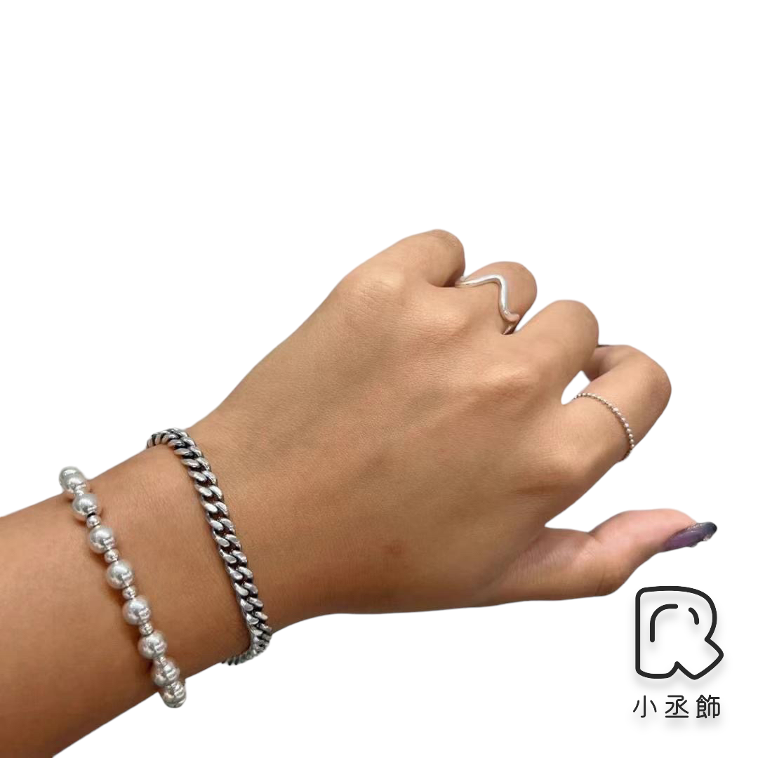 小丞飾 韓國製造重工迷們!笑臉重工古巴鍊條手鍊 真的韓品可愛無極限 古巴鍊也能駕馭的笑臉😊扣頭 16+3公分$1990 #92