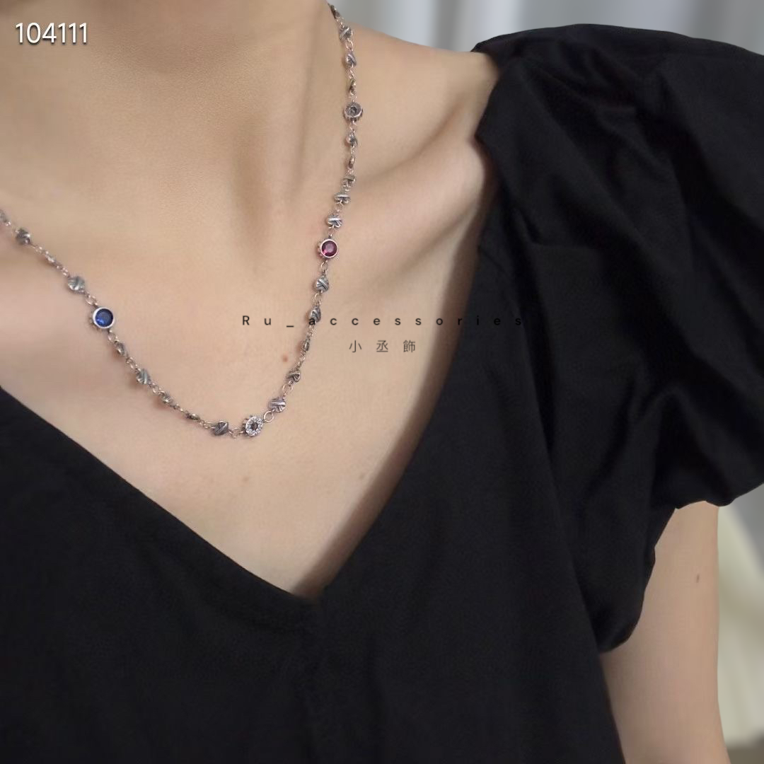 彩鑽復古愛心項鍊 #32