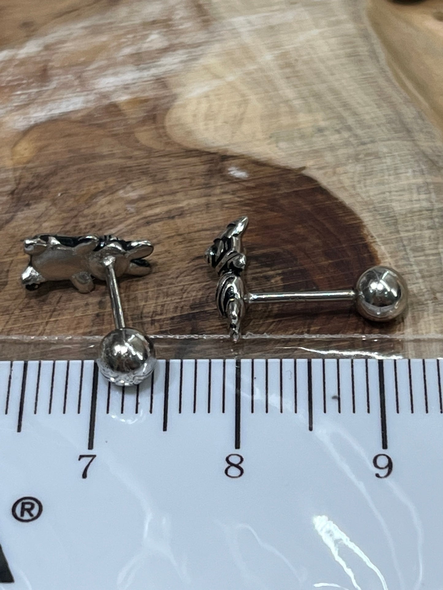 小丞飾 趴趴兔轉珠耳環 珠珠4mm 耳針8mm $290 #163
