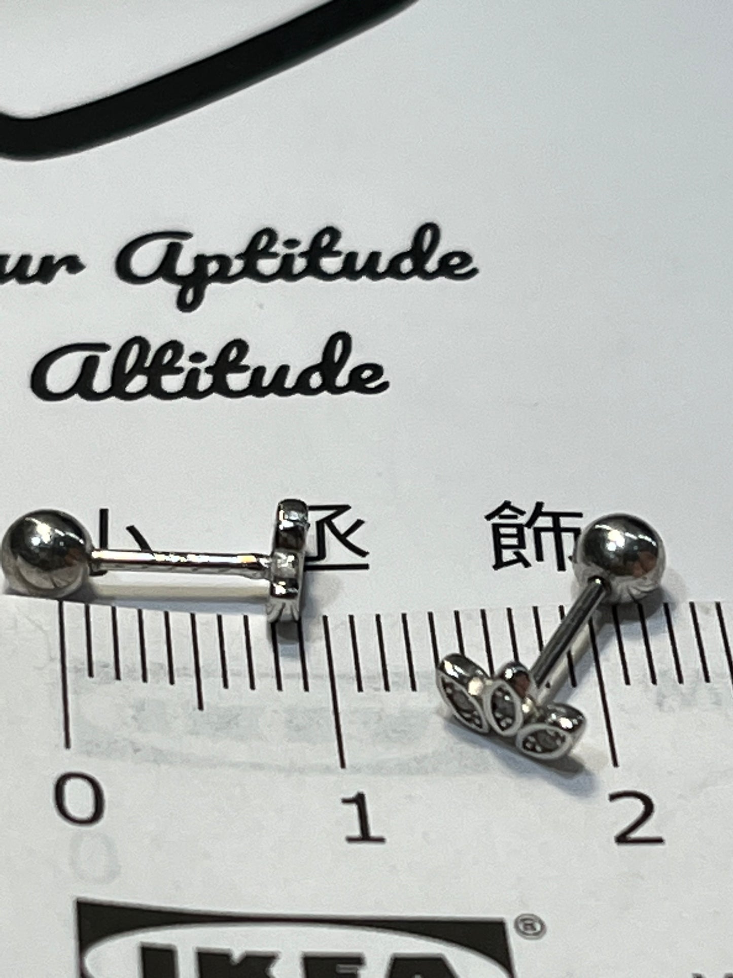 小丞飾 三葉轉珠耳環 珠珠3mm 耳針7mm #152