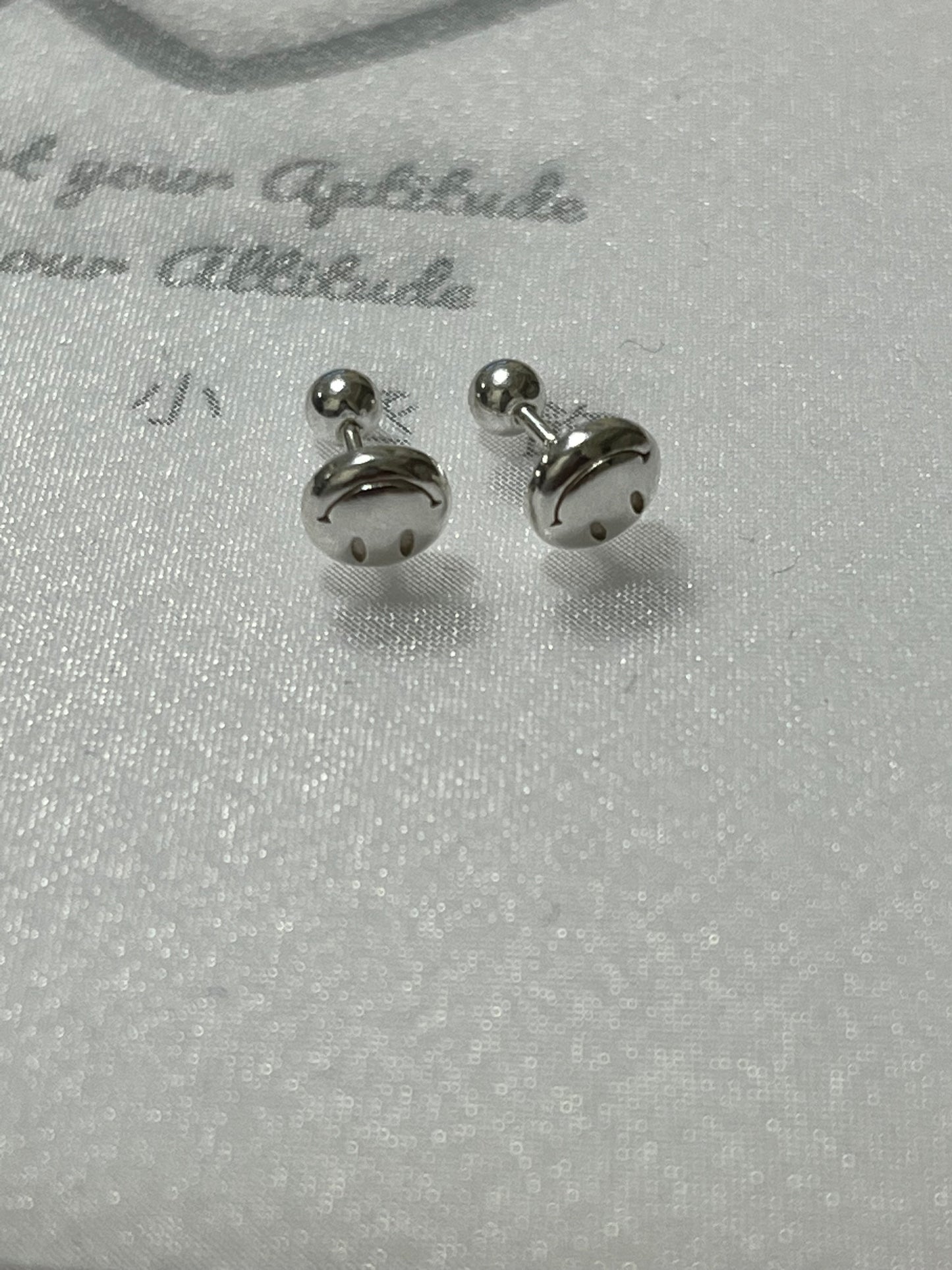 笑臉轉珠耳環 珠珠3mm, 耳針7mm $190 #141