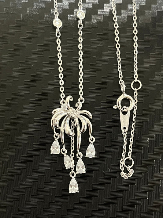 小丞飾-莫桑鑽-煙花🎆項鍊 40+2+3公分 N6031523