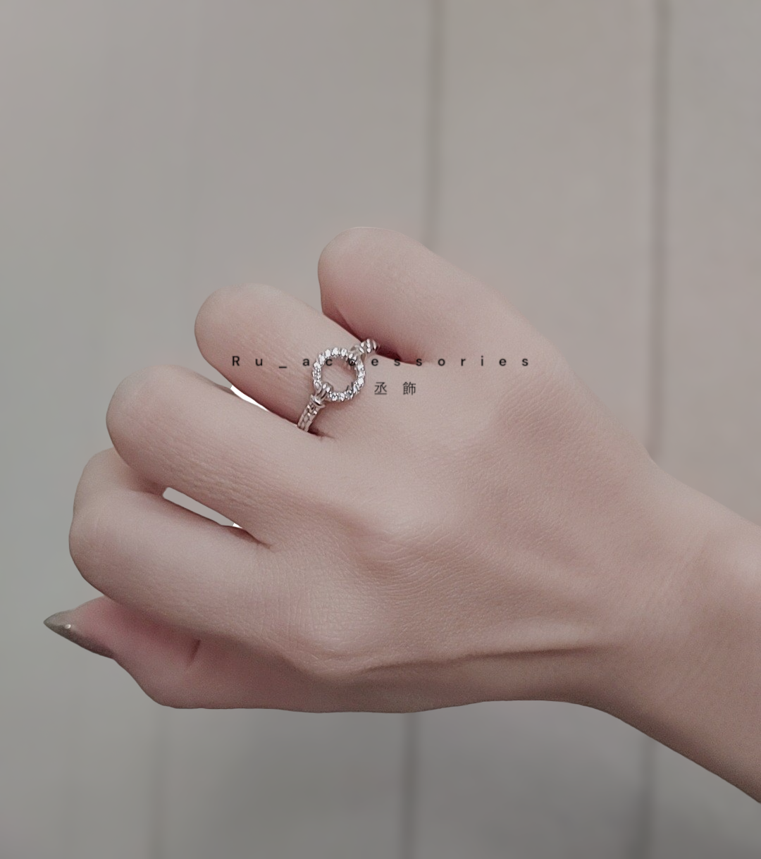 絕美微鑲經典單圈開口戒 #73