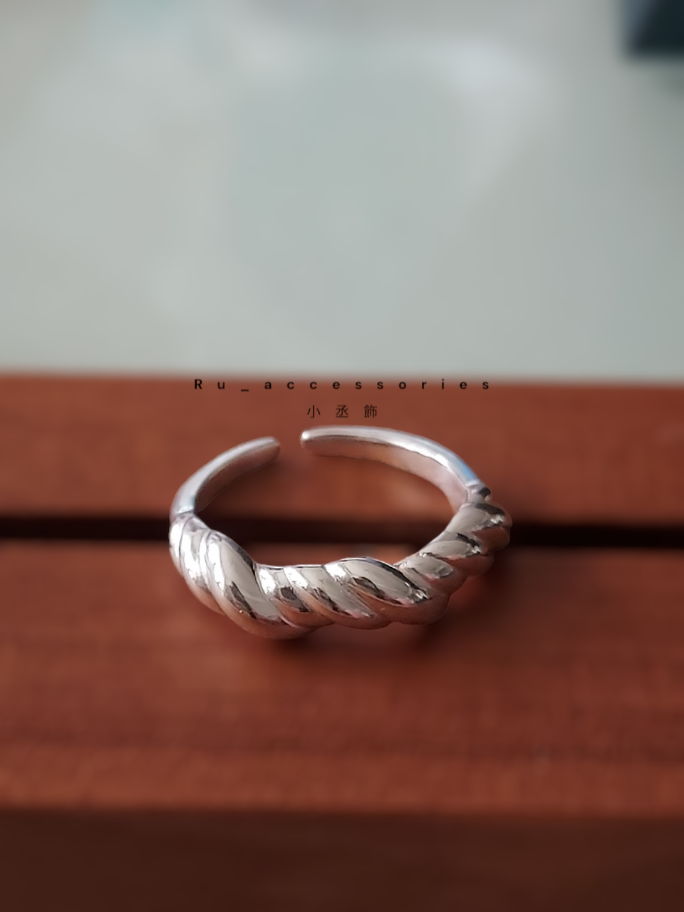 超特別不規則波浪麻花開口戒 #2