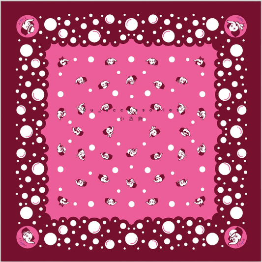 Eleph 100%純棉多功能實用方巾 50*50cm