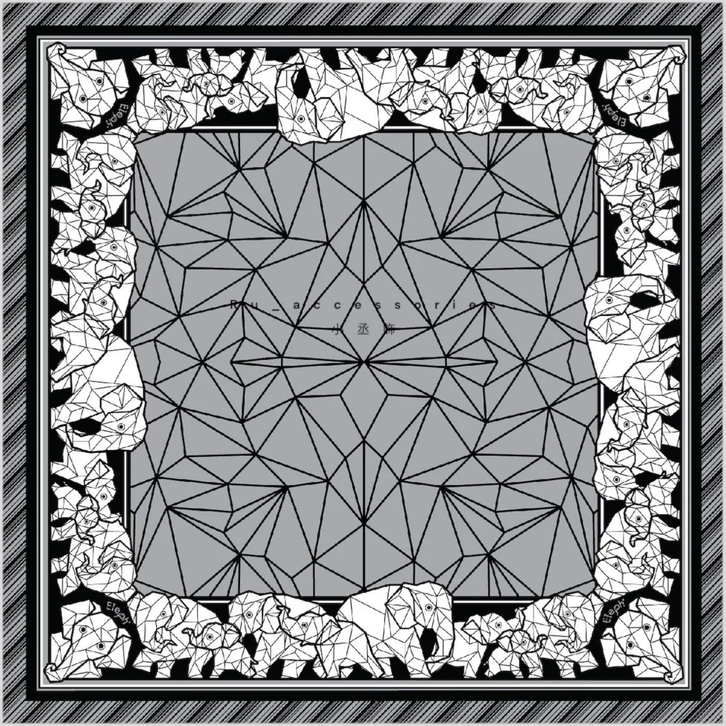 Eleph 100%純棉多功能實用方巾 50*50cm