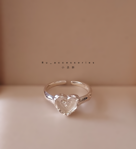 熔岩大心包小心開口戒 #114