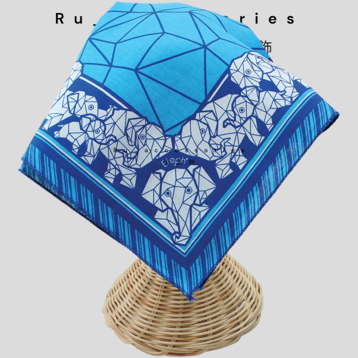 Eleph 100%純棉多功能實用方巾 50*50cm
