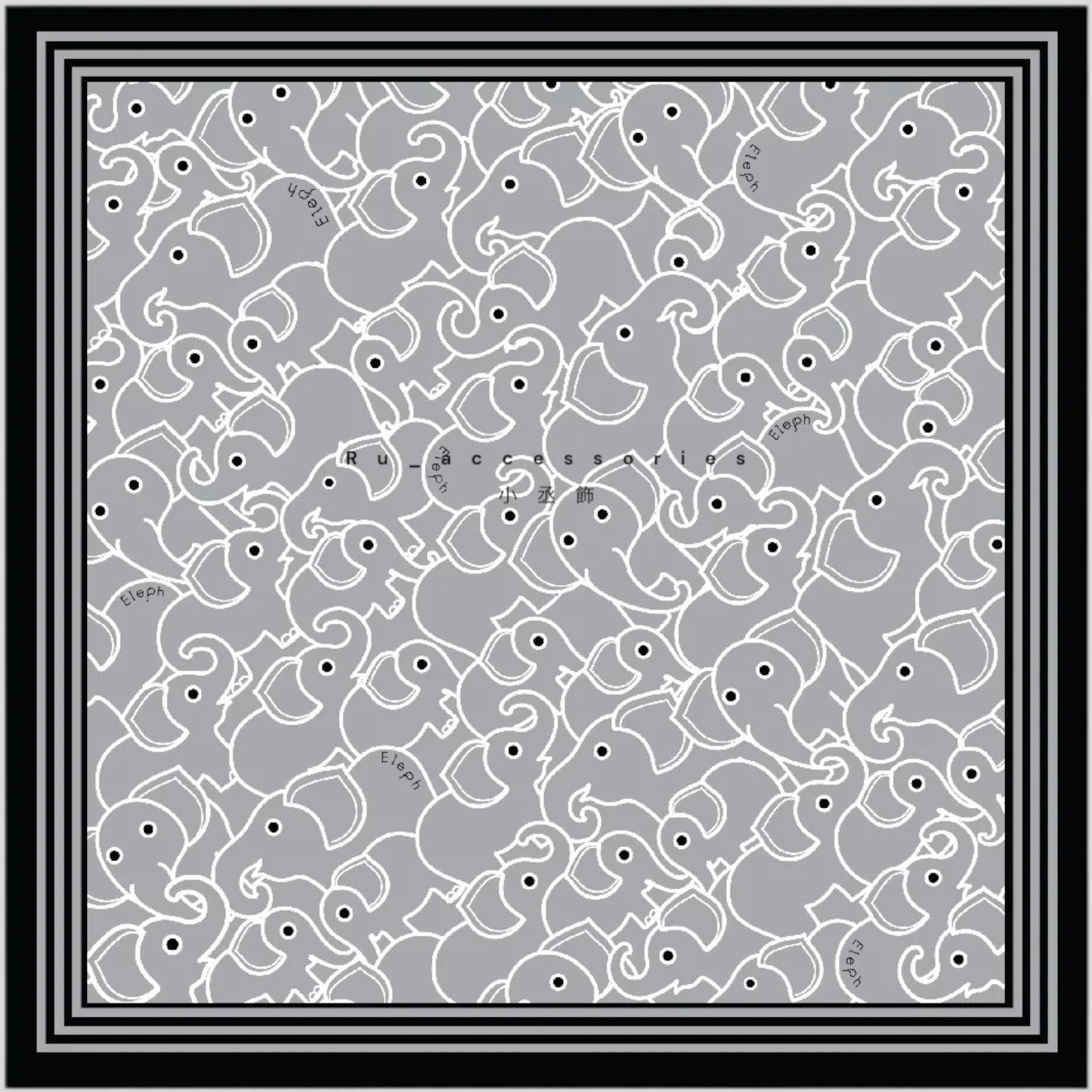Eleph 100%純棉多功能實用方巾 50*50cm