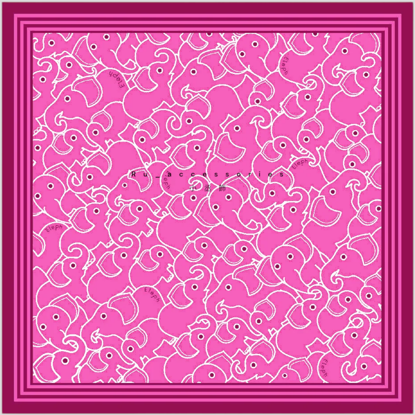 Eleph 100%純棉多功能實用方巾 50*50cm