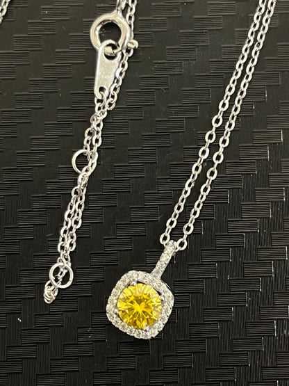 小丞飾-莫桑鑽50分-方鑽項鍊 40+2+3公分 N6031507