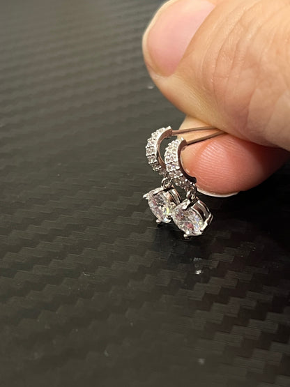 小丞飾-莫桑鑽50分-圓鑽墜耳釘 E6031410