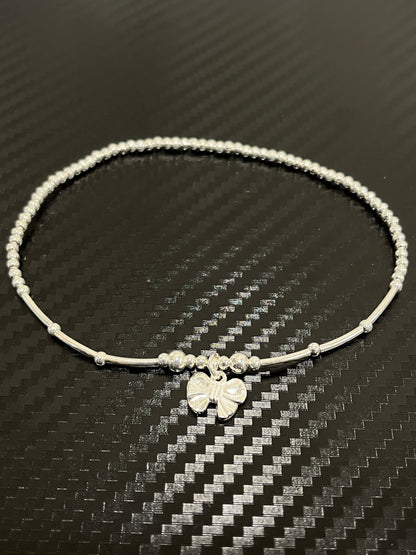 小丞飾 佩戴超方便的彈力繩蝴蝶結🎀圓珠腳鏈$890 #A601021