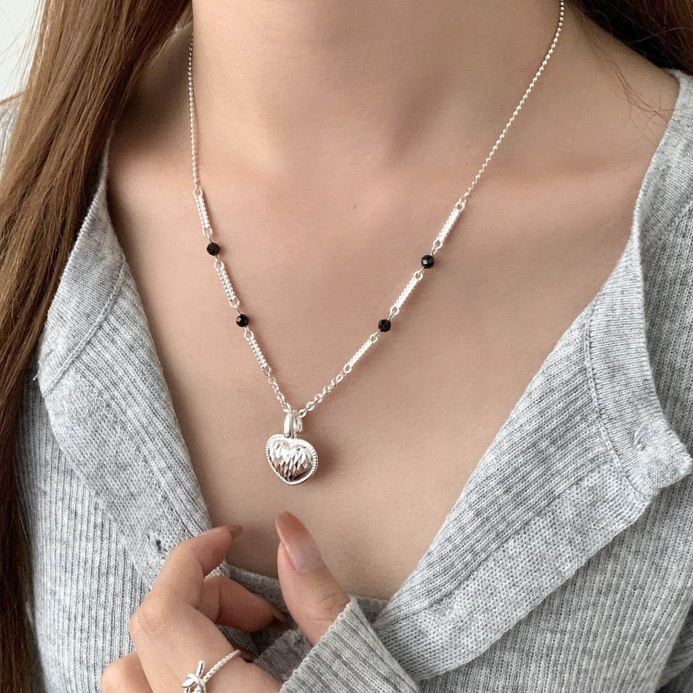 小丞飾_S925純銀混搭風 菱格紋愛心吊墜豆豆項鏈 愛心吊墜可拆
49+5公分
$1690 
#1031-1N