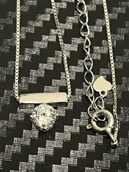 小丞飾-莫桑鑽50分 一字型圓鑽項鍊40+5公分 N6031525