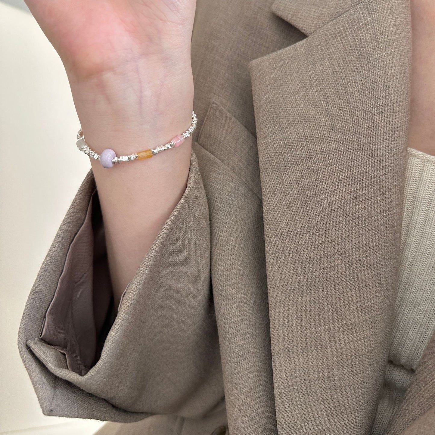 小丞飾 彩石碎銀精美手鍊 #B601115