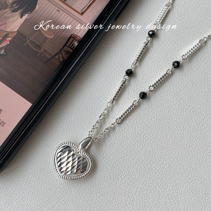 小丞飾_S925純銀混搭風 菱格紋愛心吊墜豆豆項鏈 愛心吊墜可拆
49+5公分
$1690 
#1031-1N