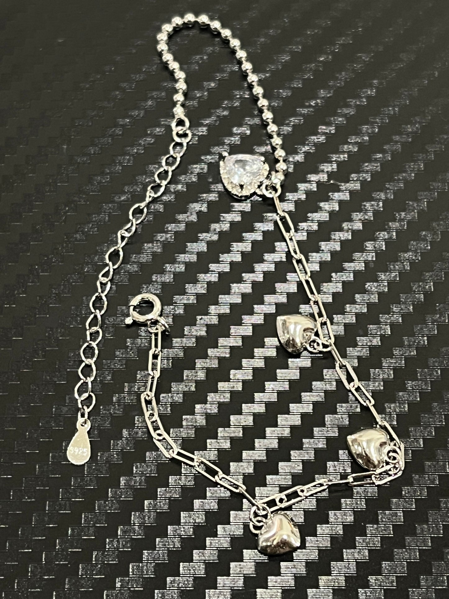 小丞飾 造型愛心AB 鏈腳鏈 19+5公分 $690  #A601022