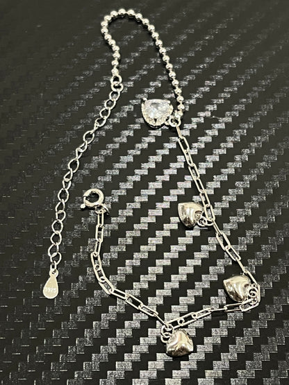 小丞飾 造型愛心AB 鏈腳鏈 19+5公分 $690  #A601022