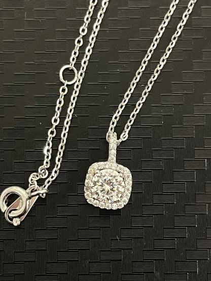 小丞飾-莫桑鑽50分-方鑽項鍊 40+2+3公分 N6031507