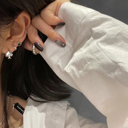 小丞飾 韓國製造
可愛的黑桃心耳扣  #100
$790