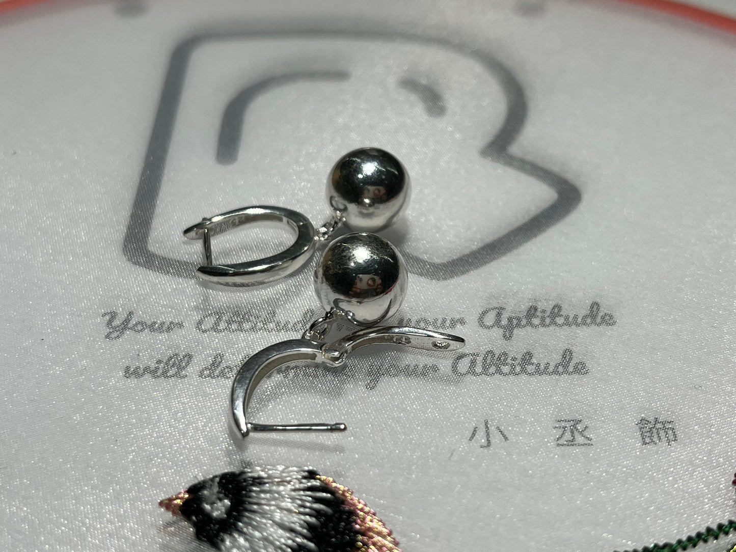 小丞飾 個性 U形圓珠耳扣 珠珠10mm #123