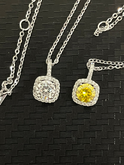 小丞飾-莫桑鑽50分-方鑽項鍊 40+2+3公分 N6031507